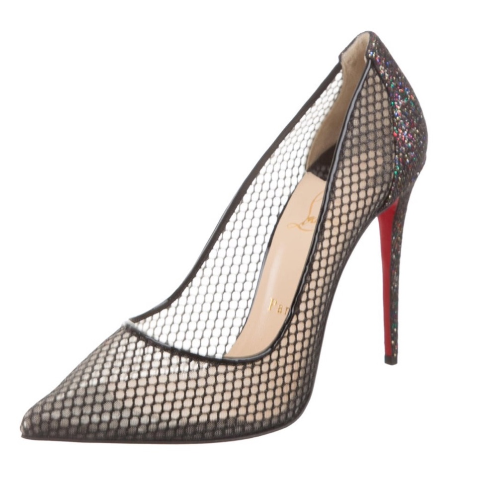 Christian Louboutin Follies Fishnet Pumps